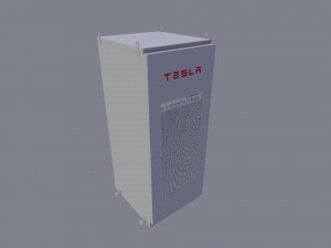 tesla powerpack 3D 模型