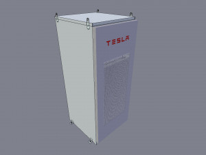 tesla powerpack 3D 模型