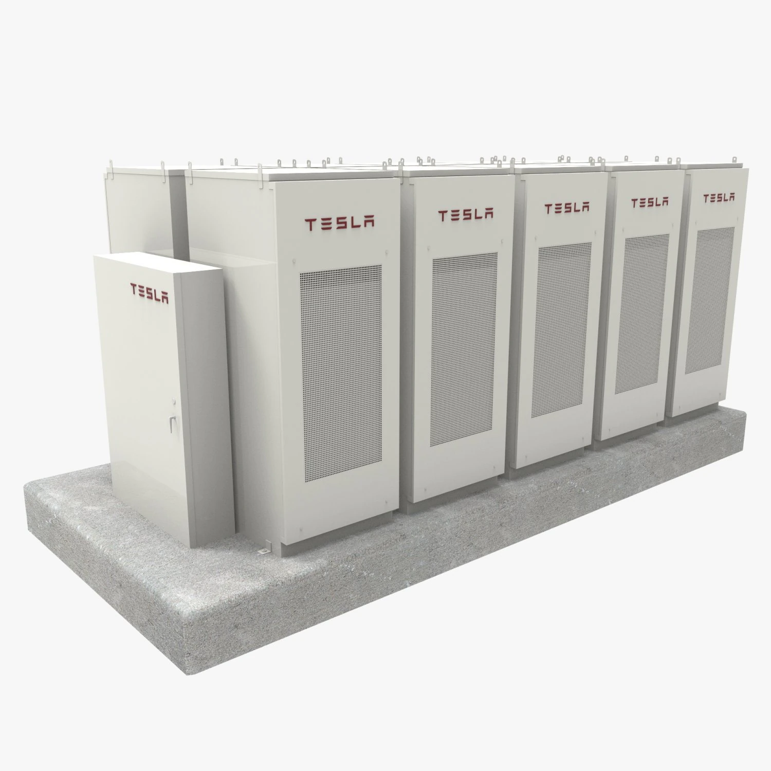 tesla powerpack 3D Model .c4d .max .obj .3ds .fbx .stl .blend 