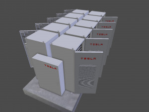 tesla powerpack Model 3D