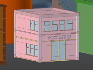 town building cartoon Modelo 3D