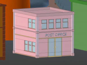 town building cartoon 3D Model
