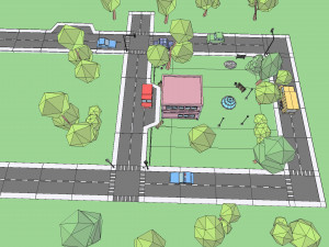 town post office Modelo 3D