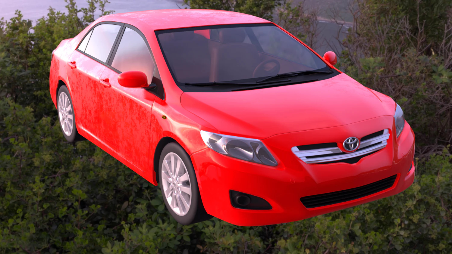 toyota corolla 2008 3D Model .c4d .max .obj .3ds .fbx .stl .blend