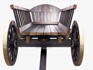 3d wooden cart 3d 3D Модель