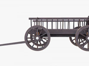3d wooden cart 3d 3D Model