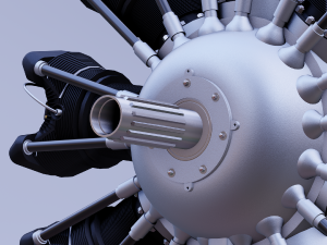 b m w 132a radial aircraft engine Modelo 3D
