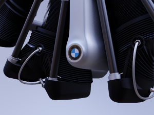 b m w 132a radial aircraft engine Modelo 3D