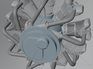b m w 132a radial aircraft engine Modelo 3D