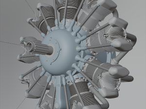 b m w 132a radial aircraft engine Modelo 3D