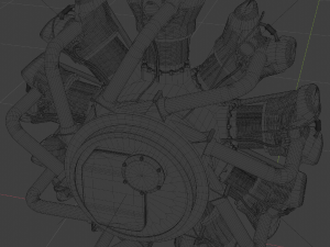 b m w 132a radial aircraft engine Modelo 3D