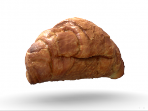 french croissant scan pbr model low-poly 3D Model