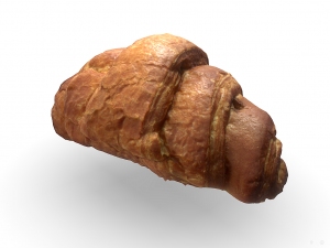 french croissant scan pbr model low-poly 3D Model