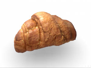 french croissant scan pbr model low-poly 3D Model