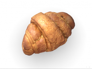 french croissant scan pbr model low-poly 3D Model