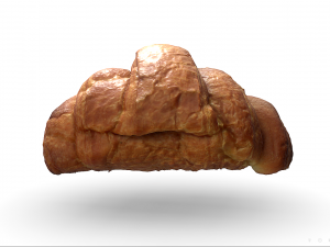 french croissant scan pbr model low-poly 3D Model