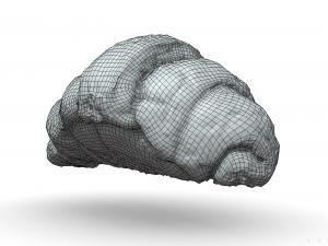 french croissant scan pbr model low-poly 3D Model