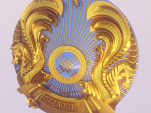 coat of arms of kazakhstan 3D Model