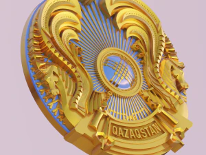 coat of arms of kazakhstan 3D Model
