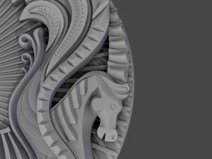 coat of arms of kazakhstan 3D Model