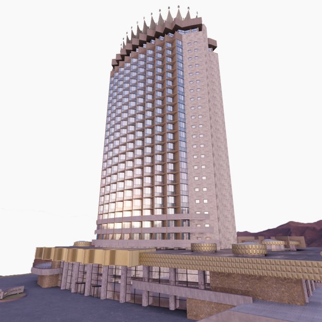 hotel kazakhstan Modèle 3D .c4d .max .obj .3ds .fbx .stl .blend 