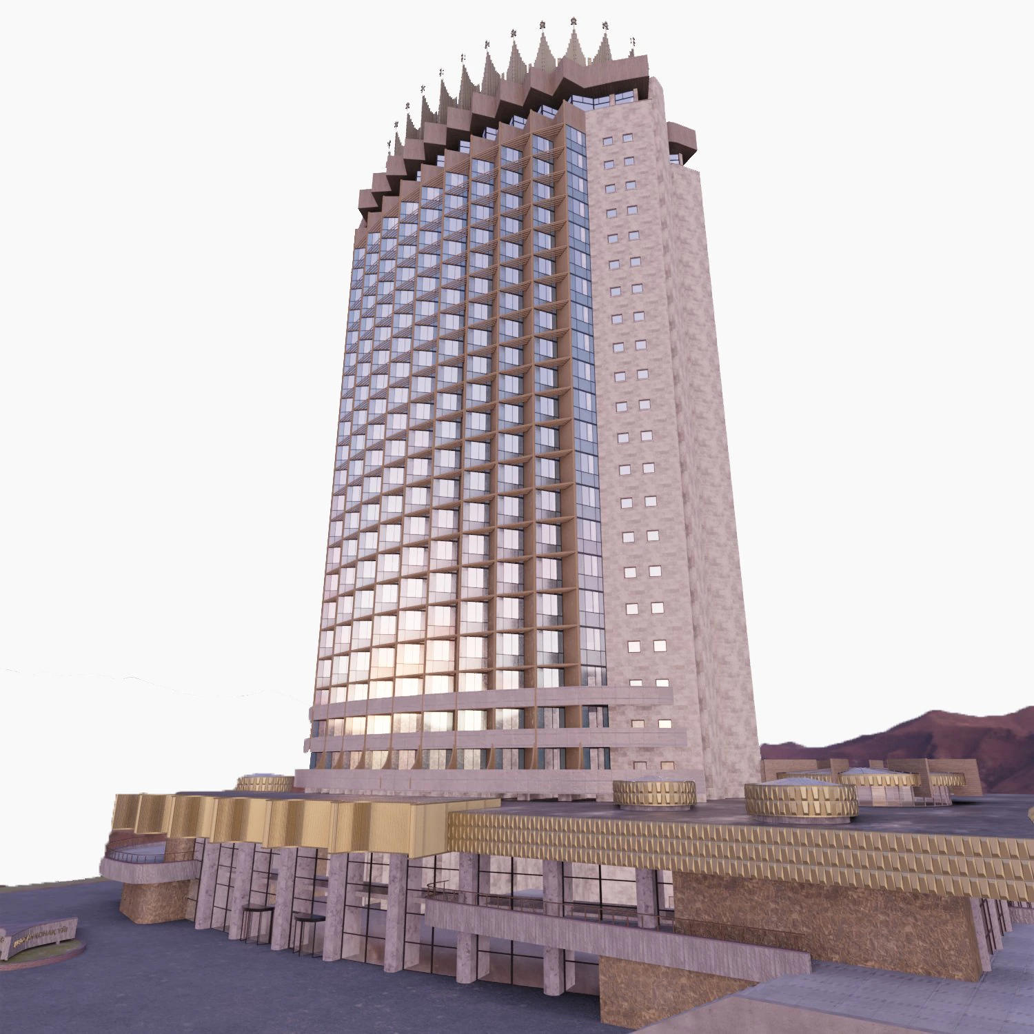hotel kazakhstan 3D Model .c4d .max .obj .3ds .fbx .stl .blend 