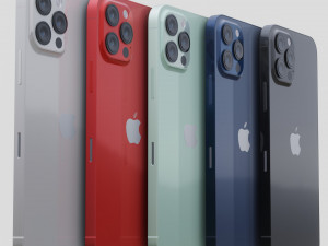apple iphone 12 new design Model 3D