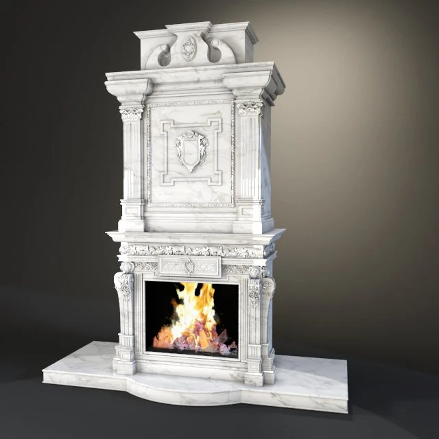 fireplace classik 3D Model .c4d .max .obj .3ds .fbx .stl .blend 