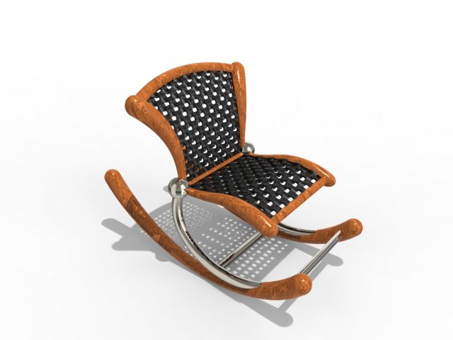 rocking chair Modello 3D .c4d .max .obj .3ds .fbx .stl .blend 