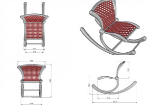 rocking chair Modello 3D