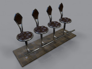 chair snack bar 3D Model