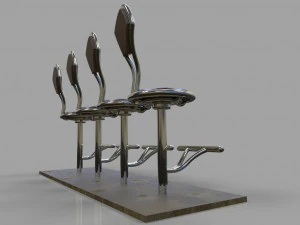 chair snack bar 3D Model