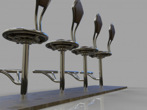 chair snack bar 3D Model