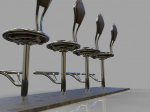 chair snack bar 3D Model