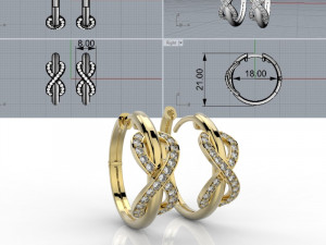 earring 324 jewelry 3D Baskı Modeli