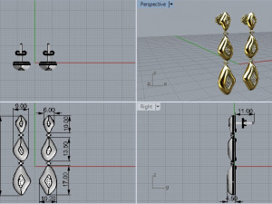 earring 350 jewelry Modelo de impresión 3D