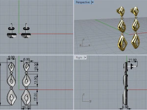 earring 350 jewelry 3D Print Model