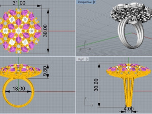 ring 001 jewelry 3D प्रिंट मॉडल