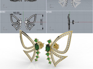 earring 332 jewelry 3D Model