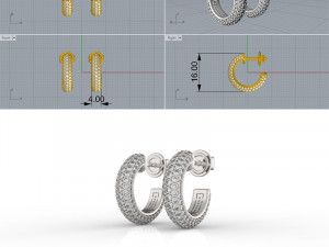 earring 301 jewelry 3D Принт Модель