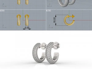 earring 301 jewelry 3D Print Model