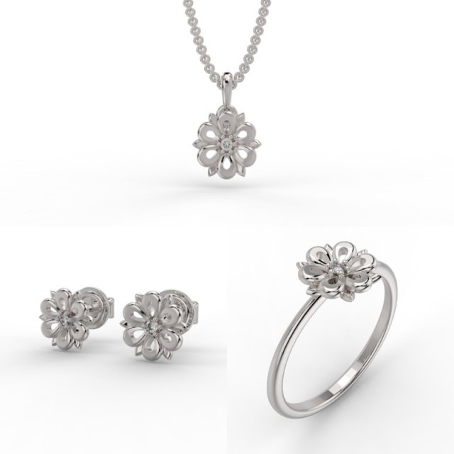 set 362 jewelry 3D Print Model .c4d .max .obj .3ds .fbx .stl .blend 