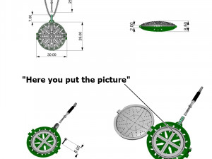 pendant 355 jewelry 3D 프린트 모델