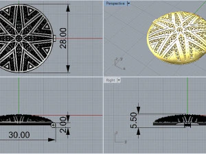 kolye 355 takı 3D Baskı Modeli