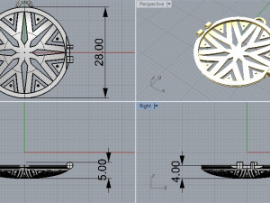 pendant 355 jewelry 3D 프린트 모델