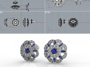 earring 313 jewelry Modello di stampa 3D