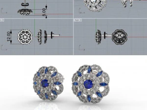 earring 313 jewelry 3D Print Model