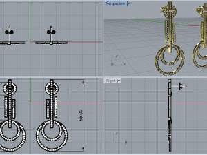earring 300 jewelry Modelo de impresión 3D