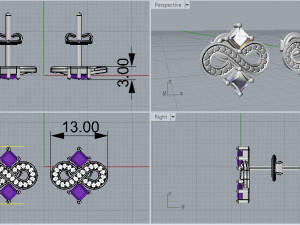 earring 327 jewelry Modelo de Impressão 3D