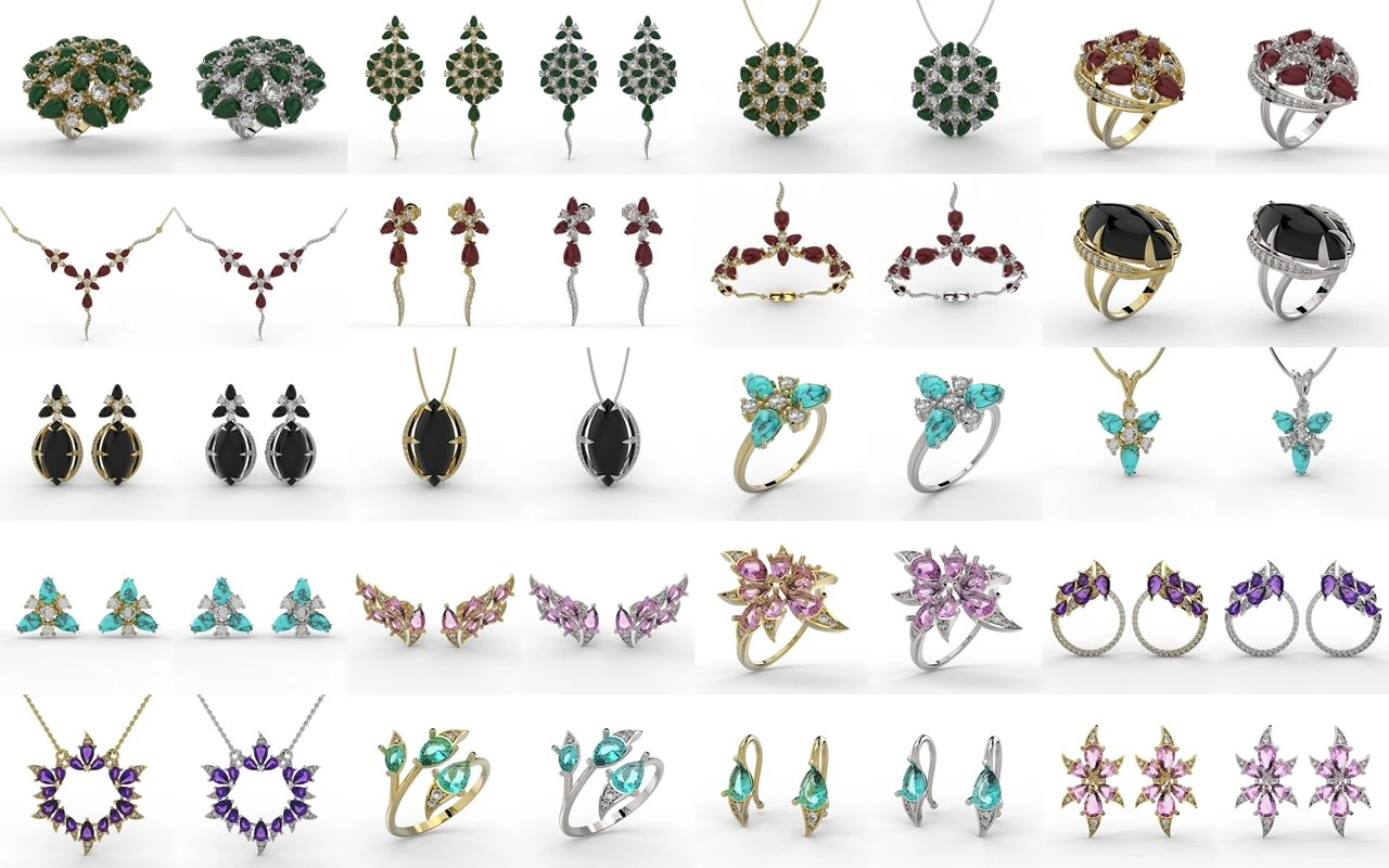 jewelry pack with 300 models 3D Print Model .c4d .max .obj .3ds .fbx .stl .blend 